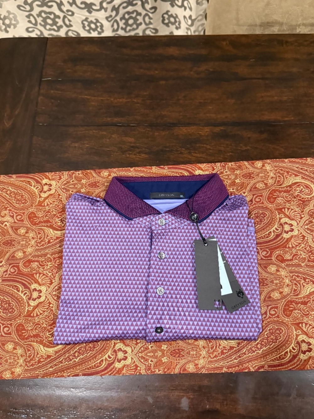 Greyson Men's XL Volcano Diaries Polo MSRP $118